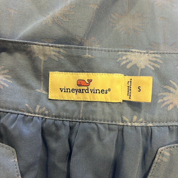 Vineyard Vines | Sunset Palm Tassel Dress in Burn Out Breaker Blue | Small - Picture 14 of 15